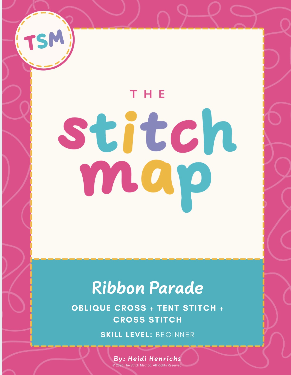 Ribbon Parade Needlepoint Stitch | Stitch Map™ Digital Download + Video Tutorial