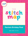 Patriotic Birthday Plaid Needlepoint Stitch | Stitch Map™ Digital Download + Video Tutorial