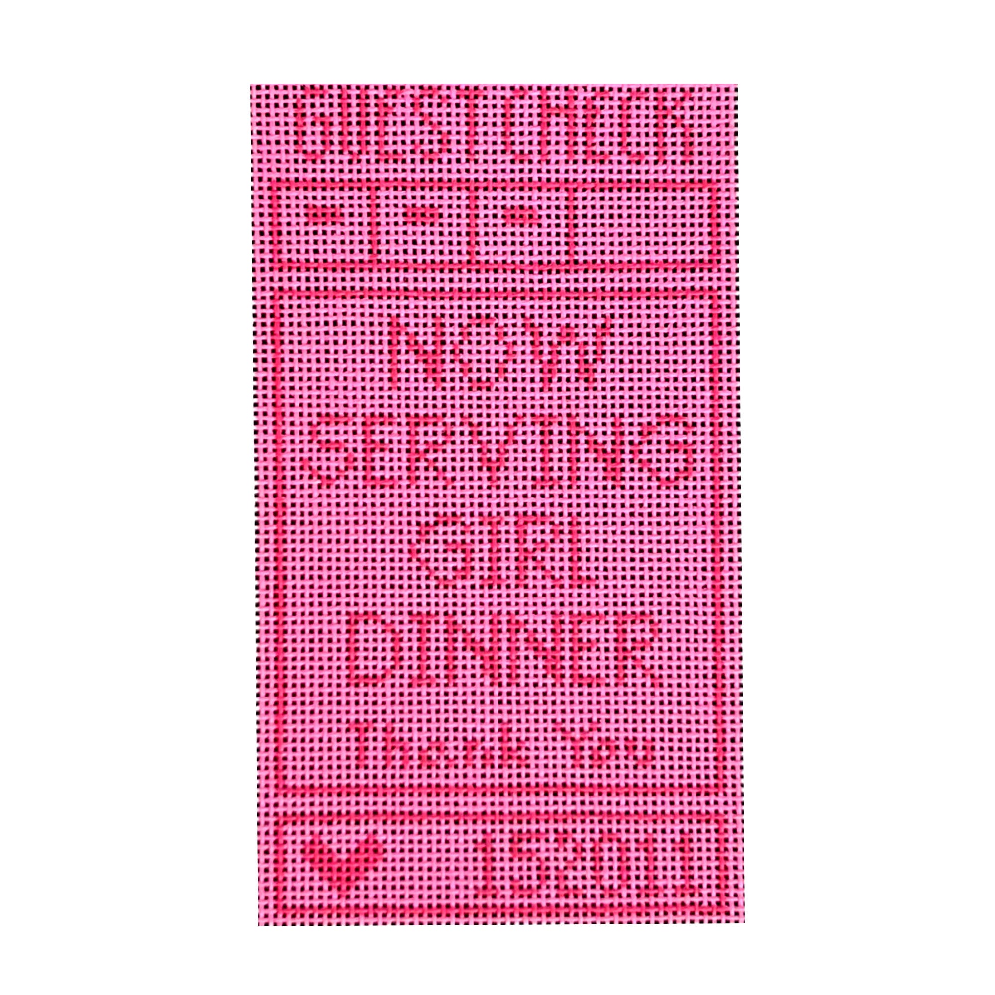 Guest Check - Now Serving Girl Dinner Needlepoint Canvas