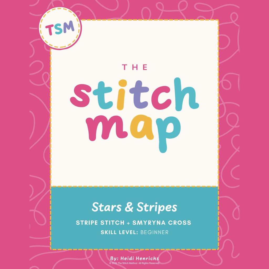 Stars & Stripes Needlepoint Stitch | Stitch Map™ Digital Download + Video Tutorial