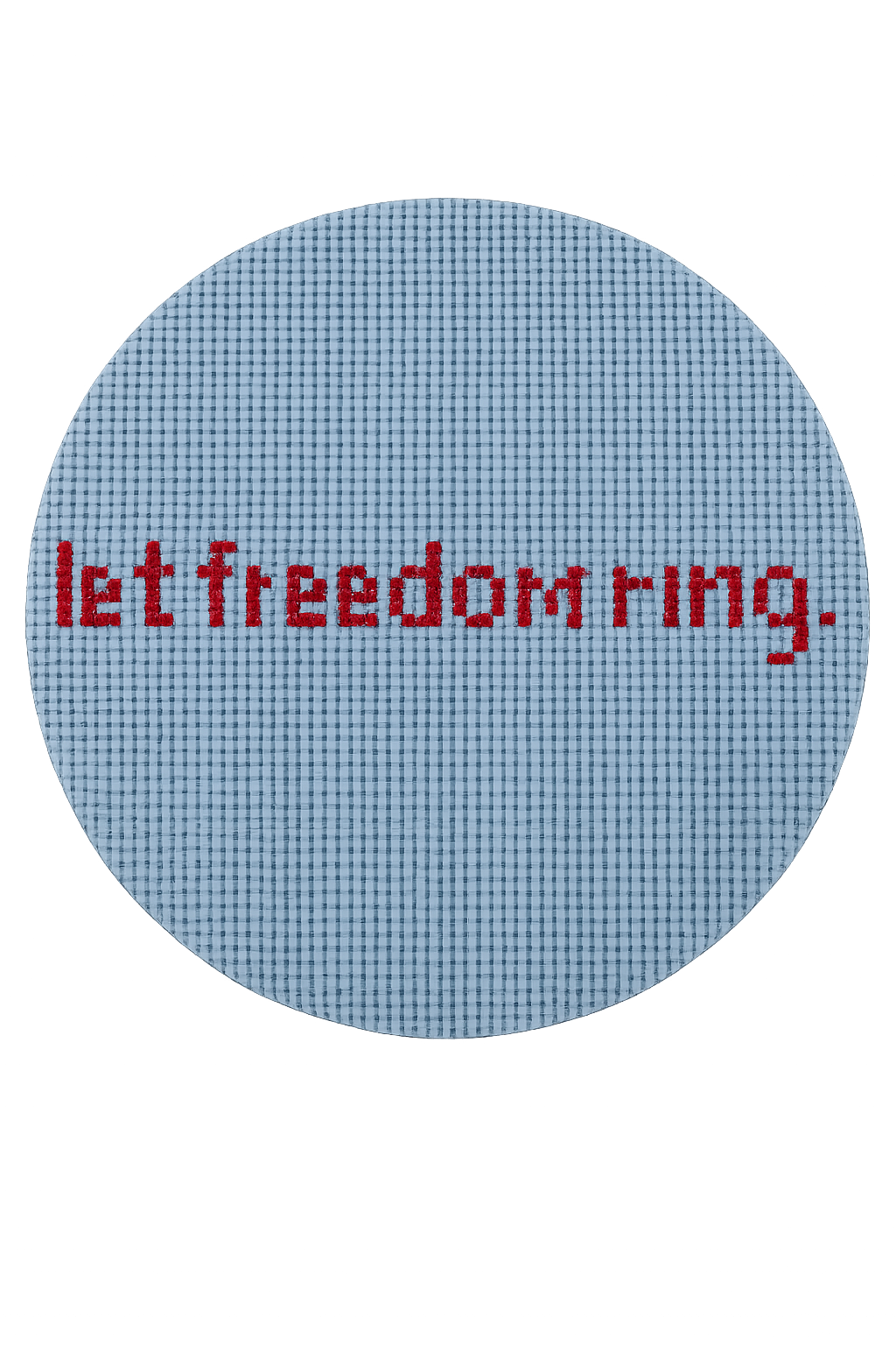 Let Freedom Ring. 13 Mesh Needlepoint Canvas | Teaching Canvas