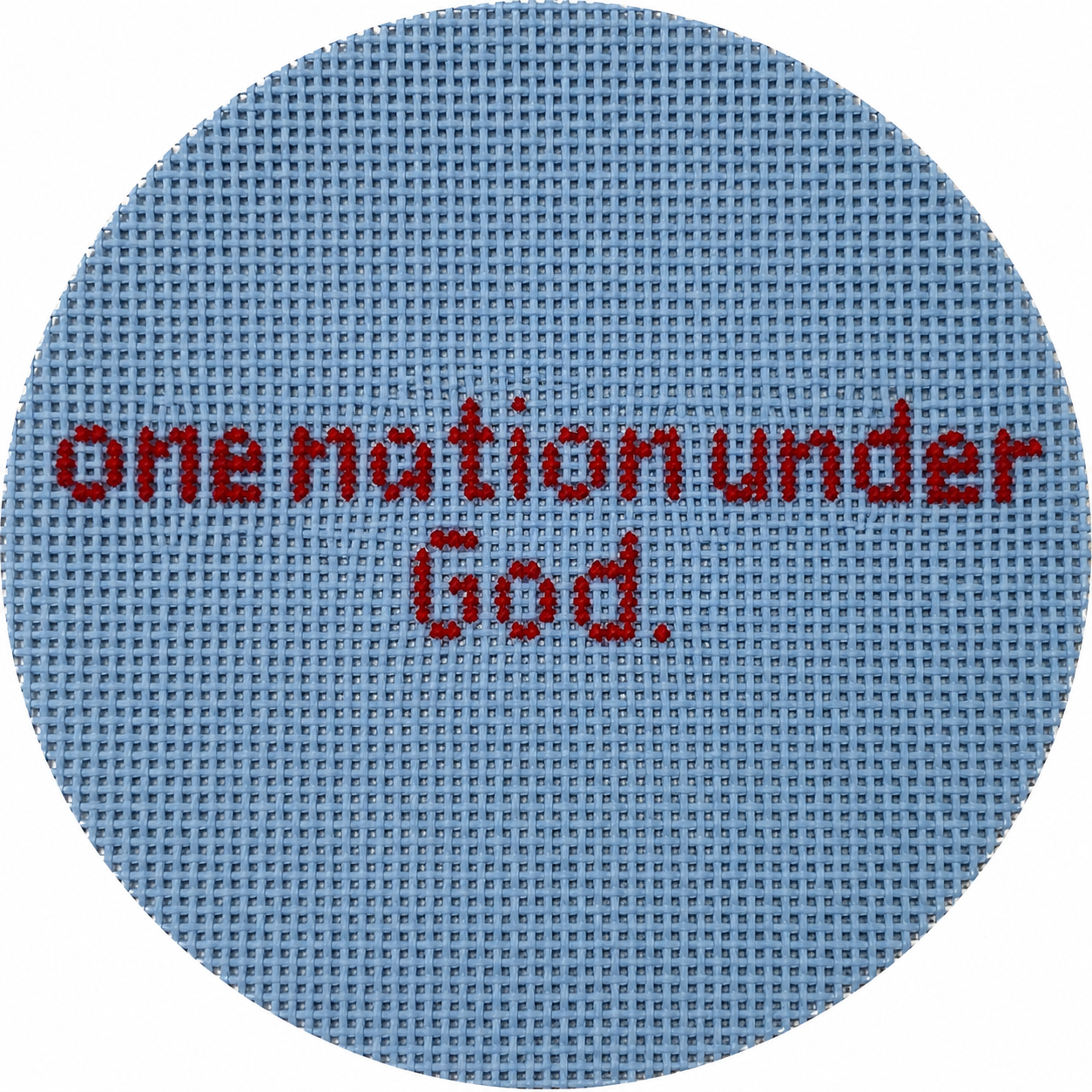 One Nation Under God. 13 Mesh Needlepoint Canvas | Teaching Canvas