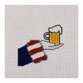 Patriotic Beer 18 Mesh Needlepoint Canvas | Uncle Sam Sips