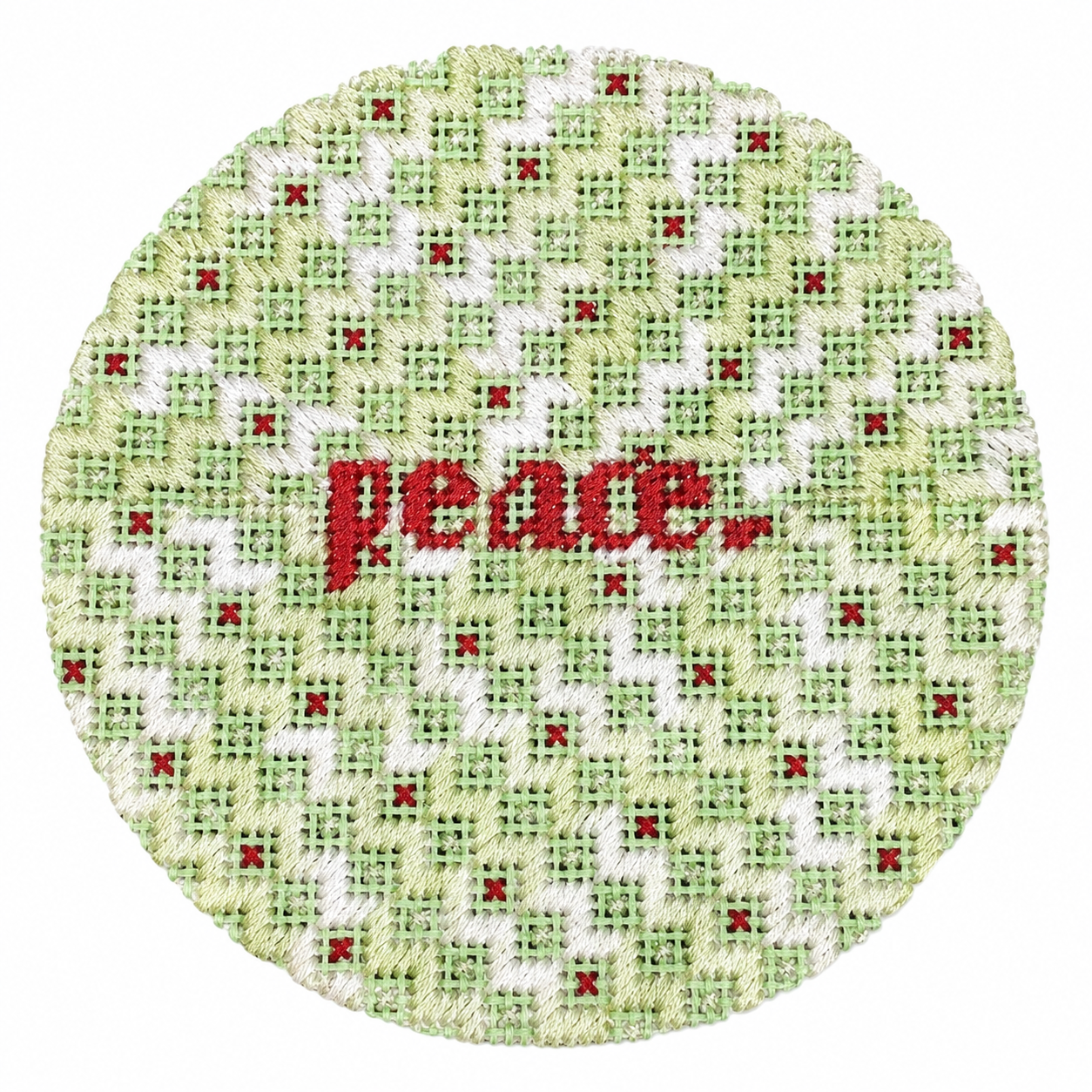 Peace. 13 Mesh Needlepoint Canvas | Teaching Canvas