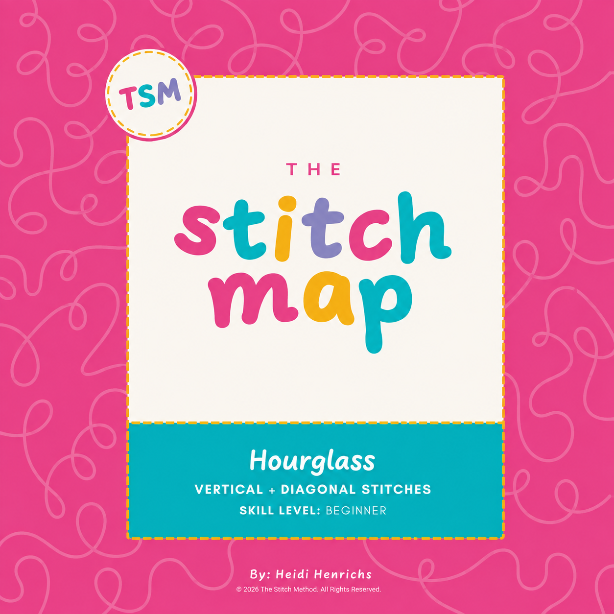 Hourglass Needlepoint Stitch | Stitch Map™ Digital Download + Video Tutorial