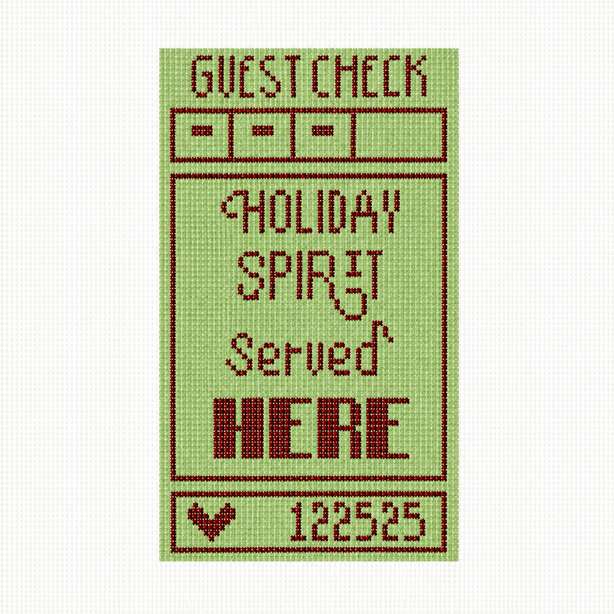 Guest Check - Holiday Spirit Served Here