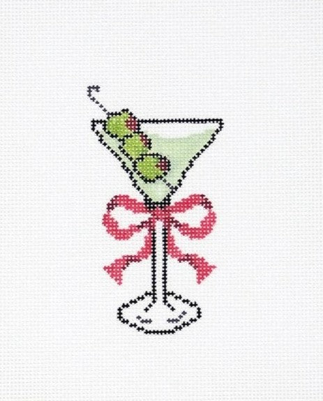 Dirty Martini with Pink Bow